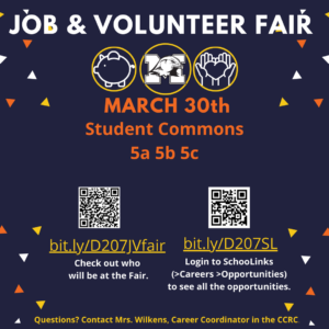  Job & Volunteer Fair 2022 South flyer