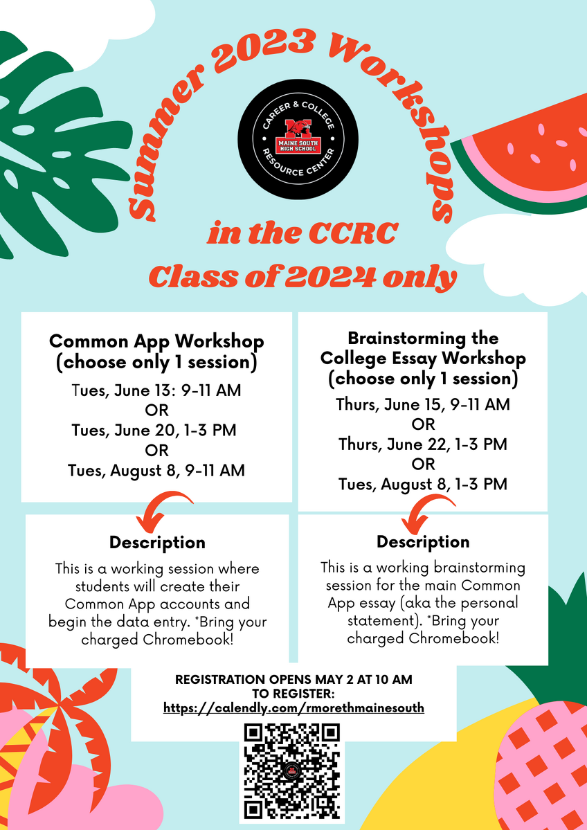 CCRC Summer 2023 Workshops