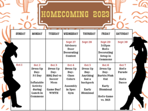 Homecoming Calendar