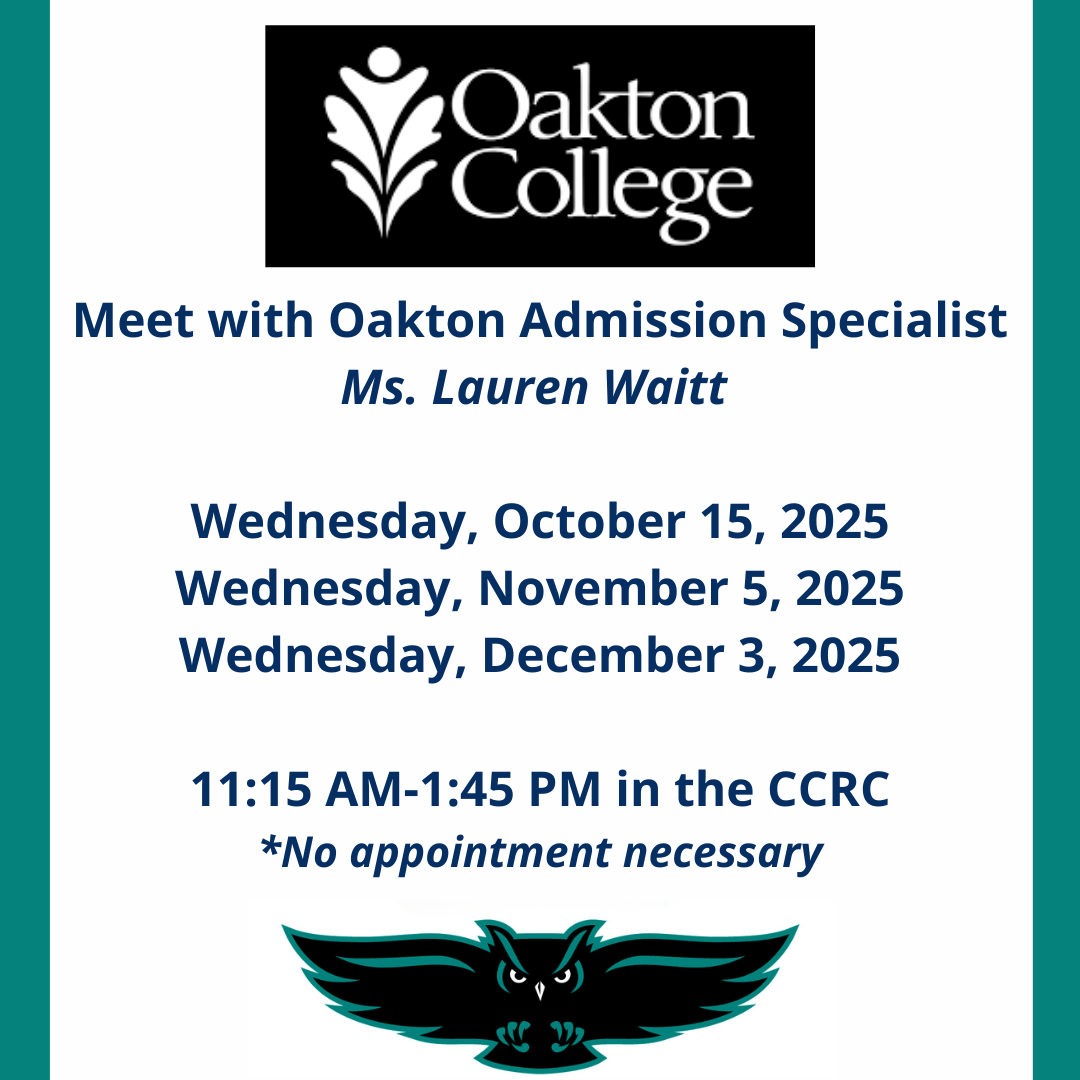 OAKTON COLLEGE REP VISIT fall 2025