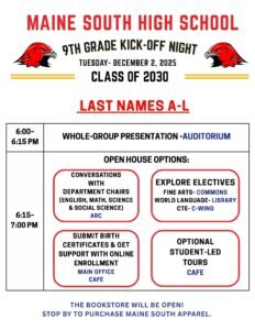 9TH GRADE KICK OFF Night Schedule A L